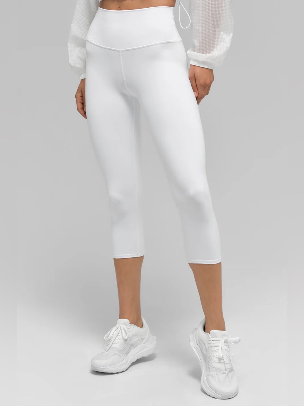 Alo Yoga High Waist Dash 7/8th Capri Cropped Tights in White, Women’s size Small - Picture 12 of 16